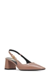 Versace 55mm Patent Leather Slingback Pumps In Blush