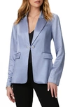 Paige Serren Satin Blazer In Iced Slate