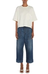 BOTTEGA VENETA OVERSIZE CROP JERSEY T-SHIRT