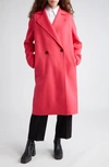 Stella Mccartney Iconic Double-breasted Wool Peacoat In Red