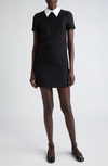 VALENTINO BEADED WOOL & SILK CREPE COUTURE SHIFT DRESS