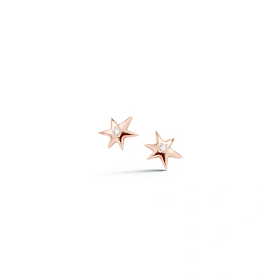 Dana Rebecca Designs Dana Rebecca X Lurie Children's Hospital Star Studs In Rose Gold