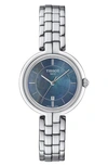 Tissot Flamingo Black Mother-of-pearl Bracelet Strap Watch, 30mm In Blue Mother Of Pearl
