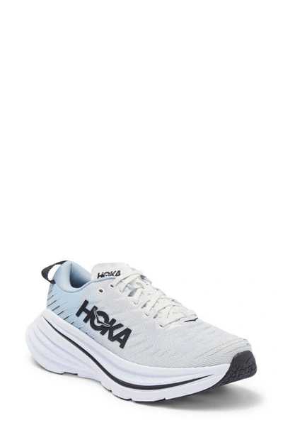 Hoka M Bondi X Sneakers In Blanc De Blanc / Blue Fog