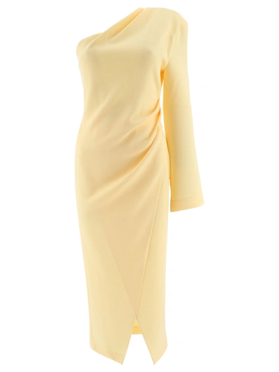 Nanushka Florence Asymmetric Dress In Yellow