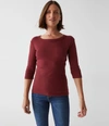Michael Stars Dot 3/4 Sleeve Tee In Corsica