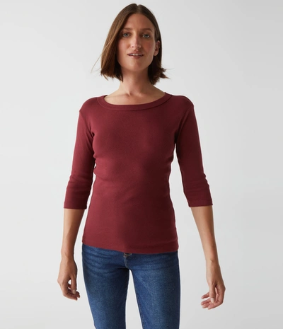 Michael Stars Dot 3/4 Sleeve Tee In Corsica