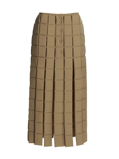 A.w.a.k.e. Cut-out Padded Skirt In Beige