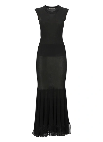 Jil Sander Sleeveless Maxi Dress In Black