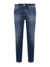 Pt01 Denim Trousers With Belt Loops In Denim