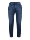 Pt01 Denim Trousers With Belt Loops In Denim