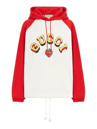 GUCCI COTTON JERSEY HOODED SWEATSHIRT