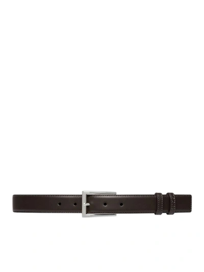 Gucci Reversible Belt With Rectangular Buckle In Nude & Neutrals
