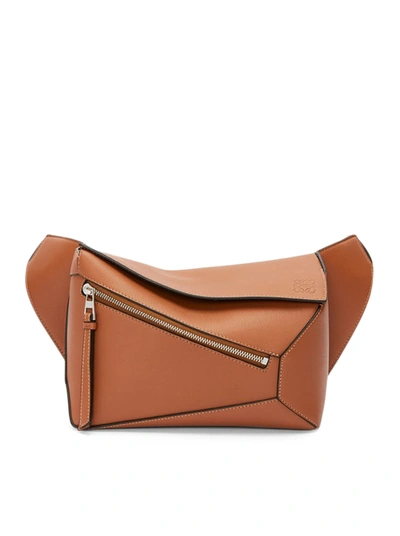 Loewe Small Puzzle Belt Bag In Classic Calfskin In Brown
