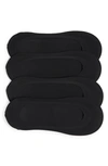 Nordstrom 4-pack Bonded No-show Socks In Black