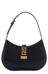 VERSACE SMALL GRECA LEATHER HOBO BAG