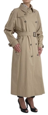 Dolce & Gabbana Khaki Double Breasted Trench Coat Jacket
