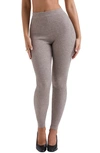 House Of Cb Rosmina Sweater Knit Wool Rib Leggings In Grey