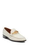 Valentino Gate Vlogo Leather Loafers In Ivory