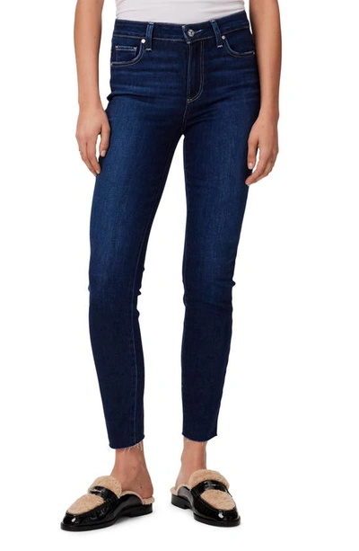 Paige Hoxton Skinny Raw Hem Ankle Jeans In Profound