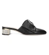 Gucci High Heel Shoes Candy Slippers With Bow Detail With Crystal And Mirrored Heel In Black