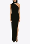 Monot One-shoulder Maxi Dress In Black