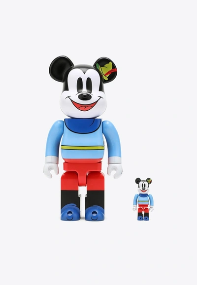 Medicom Toy Bearbrick 100%+400% Mickey Mouse Brave Little Tailor In Blue