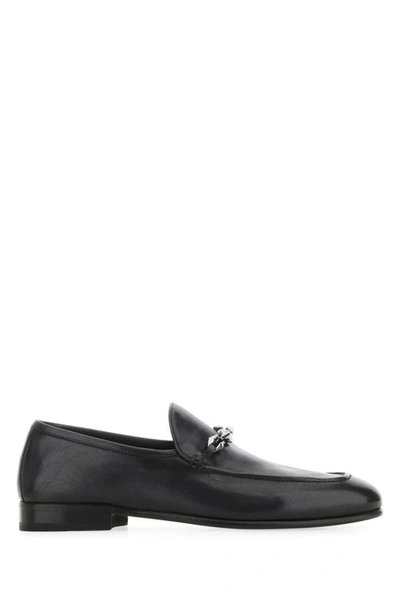 Jimmy Choo Marti Reverse Loafers In Black