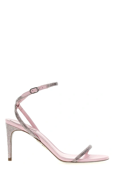 René Caovilla Ellabrita 80mm Leather Sandals In Pink