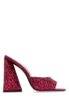Attico 115mm Devon Glittered Mules In Pink
