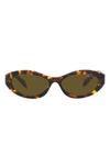 Prada Womens Brown Pr 26zs Irregular-shape Acetate Sunglasses