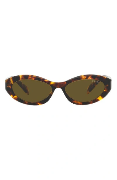 Prada Womens Brown Pr 26zs Irregular-shape Acetate Sunglasses