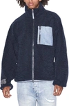 Ksubi Icebreaker Punk High Pile Fleece Jacket In Navy
