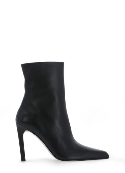 Paris Texas Jude Leather Ankle Boots In Black