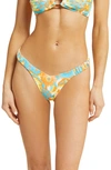 KULANI KINIS KULANI KINIS FLORAL RETRO Y THONG BIKINI BOTTOMS