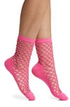 HIGH HEEL JUNGLE HEDGE FISHNET COTTON BLEND CREW SOCKS