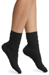 High Heel Jungle Dot Texture Crew Socks In Black