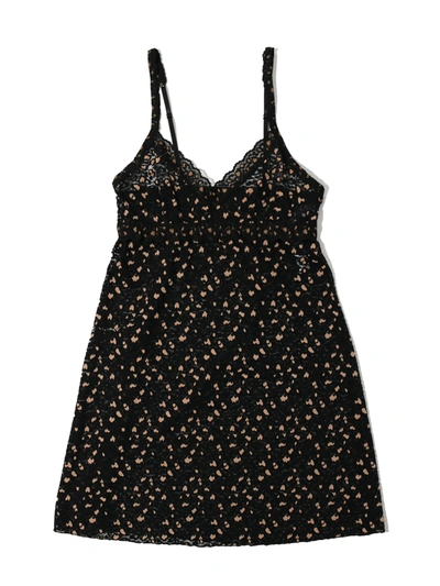 Hanky Panky Cross-dyed Leopard Chemise Black