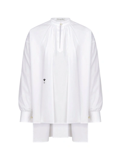 Dior Blouse In White Cotton Poplin