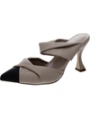 MARC FISHER HEATON WOMENS FAUX LEATHER PUMPS MULES