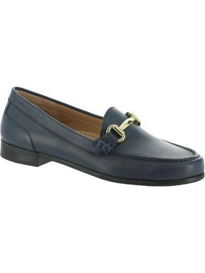 Array Rory Womens Leather Two Tone Fashion Loafers In Blue