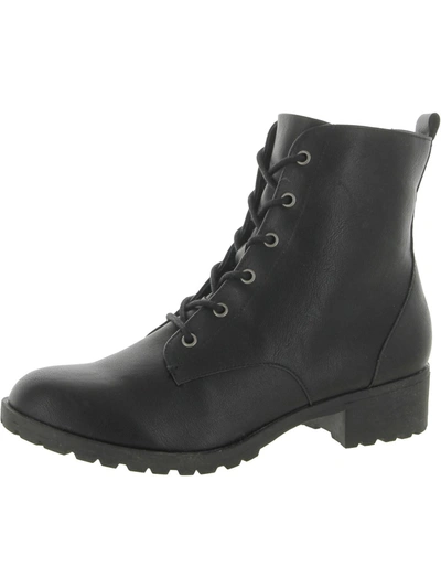 Sun + Stone Womens Ankle Pull On Combat & Lace-up Boots In Multi