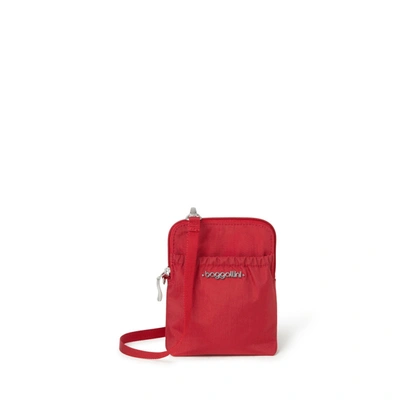 Baggallini Women's Take Two Rfid Bryant Crossbody Bag With Chain In Red