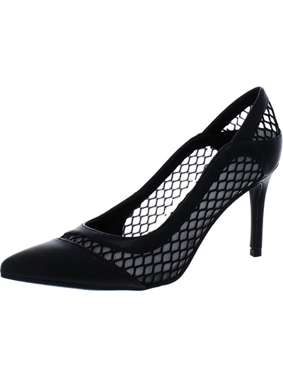 Marc Fisher Dalta Womens Faux Leather Embellished Pumps In Black
