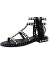ASH POWER WOMENS LEATHER STUDDED GLADIATOR SANDALS