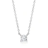 Ross-simons Lab-grown Diamond Solitaire Necklace In Sterling Silver In Silver