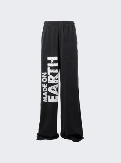 Vetements Made On Earth Double Jersey Sweatpants In Black