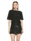 Alexia Admor Blake Sequin Top In Black