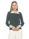 Alexia Admor Wyatt Long Sleeve Knit Sweater Top In Gold