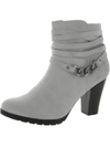 White Mountain Sammuel Womens Pull On Faux Suede Booties In Multi